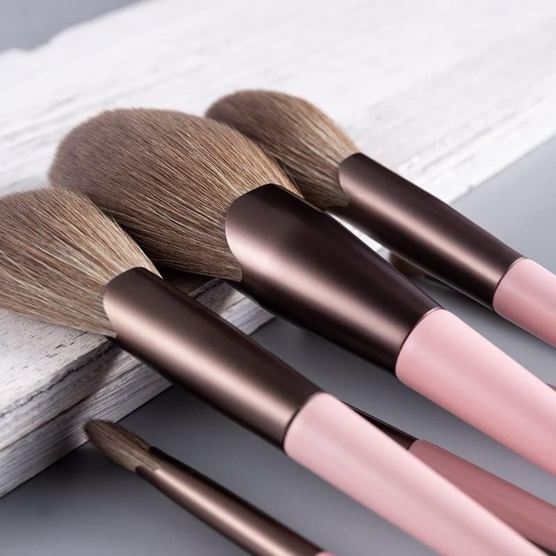 11 Piece Pink Matte Makeup Brush Set
