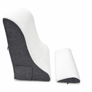 2-Piece Curved Bed Wedge Pillow with Headrest for Back Support