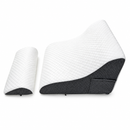 2-Piece Curved Bed Wedge Pillow with Headrest for Back Support