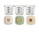 3 Piece Freezer-Safe Glass Food Containers with Silicone Lids