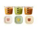3 Piece Freezer-Safe Glass Food Containers with Silicone Lids