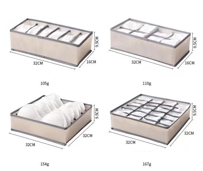4 Piece Drawer Storage Organiser Set