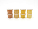 8 Piece Silicone Baby Food Storage Container Set with Tray - Earthy Colour