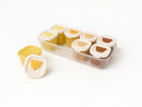 8 Piece Silicone Baby Food Storage Container Set with Tray - Earthy Colour