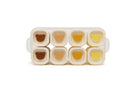 8 Piece Silicone Baby Food Storage Container Set with Tray - Earthy Colour