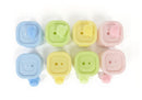 8 Piece Silicone Baby Food Storage Container Set with Tray - Multi Colour