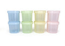 8 Piece Silicone Baby Food Storage Container Set with Tray - Multi Colour