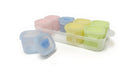 8 Piece Silicone Baby Food Storage Container Set with Tray - Multi Colour