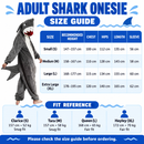 Adult Shark Onesie with Hood, Fin and Tail