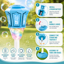 Kids Bubble Torch Machine with Lights & Rechargeable Battery - Blue