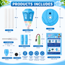 Kids Bubble Torch Machine with Lights & Rechargeable Battery - Blue