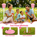 Kids Bubble Torch Machine with Lights & Rechargeable Battery - Pink