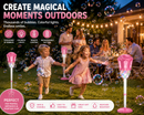 Kids Bubble Torch Machine with Lights & Rechargeable Battery - Pink