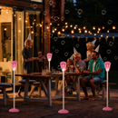 Kids Bubble Torch Machine with Lights & Rechargeable Battery - Pink