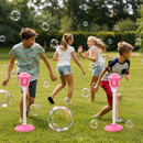 Kids Bubble Torch Machine with Lights & Rechargeable Battery - Pink