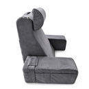 Detachable Reading Pillow with Armrests & Headrest – Back Support Grey