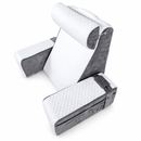 Detachable Reading Pillow with Armrests & Headrest – Back Support - White and Grey