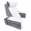 Detachable Reading Pillow with Armrests & Headrest – Back Support - White and Grey