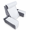 Detachable Reading Pillow with Armrests & Headrest – Back Support - White and Grey