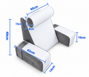 Detachable Reading Pillow with Armrests & Headrest – Back Support - White and Grey