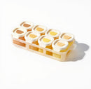 8 Piece Silicone Baby Food Storage Container Set with Tray - Earthy Colour