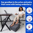 Ergonomic 3-Tier Under-Desk Elevation Footrest for back support