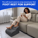 Ergonomic 3-Tier Under-Desk Elevation Footrest for back support