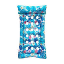 Extra Large Inflatable Pool Float Mattress with Pillow - Blue Floral