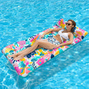 Extra Large Inflatable Pool Float Mattress with Pillow - Summer Vibes