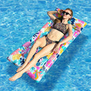 Extra Large Inflatable Pool Float Mattress with Pillow - Summer Vibes