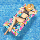 Extra Large Inflatable Pool Float Mattress with Pillow - Summer Vibes