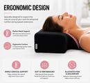Iconix Ergonomic Eyelash Extension Pillow with Tool Pockets – Black