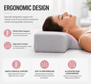 Iconix Ergonomic Eyelash Extension Pillow with Tool Pockets – Grey
