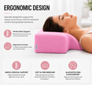 Iconix Ergonomic Eyelash Extension Pillow with Tool Pockets – Pink