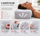 Iconix Ergonomic Eyelash Extension Pillow with Tool Pockets – Grey