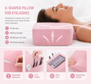 Iconix Ergonomic Eyelash Extension Pillow with Tool Pockets – Pink