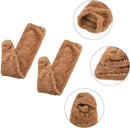 Fluffy Thigh High Leg Warmer Socks - Brown