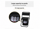 Foldable Cooler Chair for Camping, Fishing & Outdoor - Black