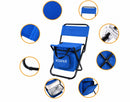 Foldable Cooler Chair for Camping, Fishing & Outdoor - Blue