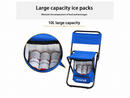 Foldable Cooler Chair for Camping, Fishing & Outdoor - Blue