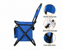 Foldable Cooler Chair for Camping, Fishing & Outdoor - Blue