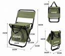 Foldable Cooler Chair for Camping, Fishing & Outdoor - Green