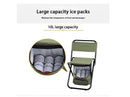 Foldable Cooler Chair for Camping, Fishing & Outdoor - Green