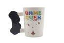 "Game Over" Tall Retro Gamer Mug with Black Game Controller Handle