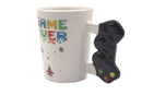 "Game Over" Tall Retro Gamer Mug with Black Game Controller Handle