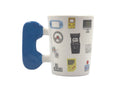 "Game Over" Retro Gamer Mug with Blue Game Controller Handle