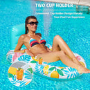 Flamingo Tropical Inflatable Pool Lounger cup holder