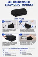 Iconix Ergonomic Adjustable Footrest Pillow with High-density foam support