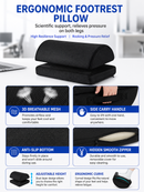 Iconix Ergonomic Adjustable Footrest Pillow with High-density foam support