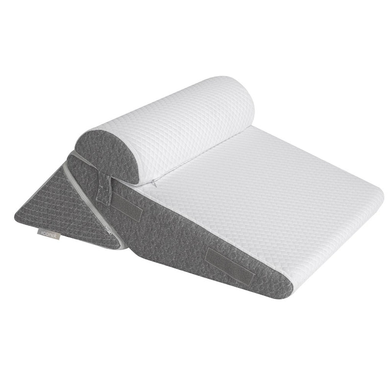 3 Piece Adjustable Memory Foam Wedge Pillow with Headrest